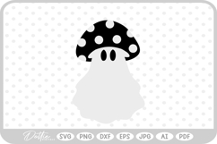 Ghost Mushroom Toadstool Fall Autumn Halloween SVG PNG DXF Product Image 1