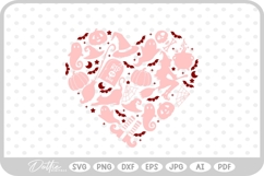 Heart Ghost Witch Halloween Spooky Season Autumn SVG PNG DXF Product Image 1