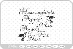 In Loving Memory Hummingbird SVG PNG DXF Product Image 1