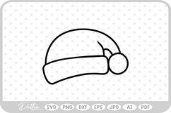 Santa Claus Hat Christmas Festive SVG PNG DXF Product Image 1
