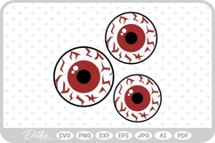 Halloween Scary Eyes Eyeballs SVG PNG DXF Product Image 1