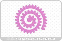 Rolled Flower Paper Craft SVG PNG DXF Product Image 1