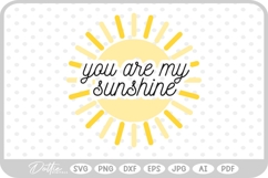 Sunshine Cute Summer Sun Yellow Nature Shine SVG PNG DXF Product Image 1