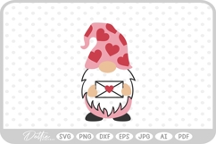 Gonk Gnome Love Heart Valentine&#039;s Day SVG PNG DXF Product Image 1