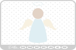 Angel Hand Drawn Christmas SVG PNG DXF Product Image 1