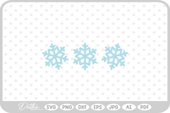 Christmas Festive Snowflake Line SVG PNG DXF Product Image 1
