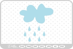 Rain Cloud SVG PNG DXF Product Image 1