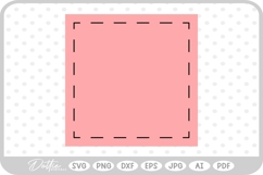 Dashed Square SVG PNG DXF Product Image 1