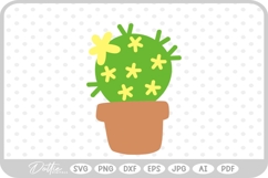 Cactus Tree Flower Spikes Desert Nature Plant SVG PNG DXF Product Image 1