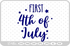 Baby First 4th July Milestone Baby SVG PNG DXF Product Image 1