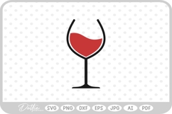 Wine Glass Drink SVG PNG DXF Product Image 1
