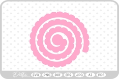 Rolled 3d Flower Template SVG PNG DXF Product Image 1