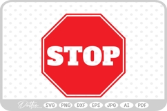 Stop Sign SVG PNG DXF Product Image 1