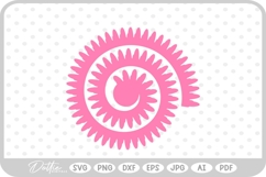 Rolled Flower SVG PNG DXF Product Image 1