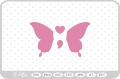 Butterfly Semi Colon SVG PNG DXF Product Image 1