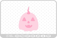 Pink Pumpkin Jack o Lantern Halloween SVG PNG DXF Product Image 1