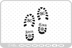 Santa Boot Print Christmas Eve Snow Magic SVG PNG DXF Product Image 1
