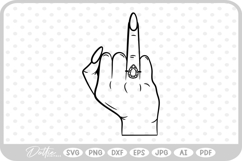 Bride Finger Engagement Wedding Ring Love SVG PNG DXF Product Image 1
