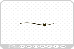 Swoosh Line Heart SVG PNG DXF Product Image 1