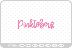 Pinktober October Breast Cancer Awareness Ribbon SVG PNG DXF Product Image 1