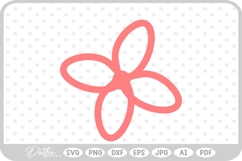 Flower Floral Silhouette Shape Doodle SVG PNG DXF Product Image 1