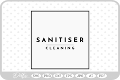Sanitiser Minimal Cleaning Label SVG PNG DXF Product Image 1