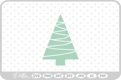 Christmas Tree Doodle Hand Drawn Winter SVG PNG DXF Product Image 1