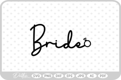 Bride Engagement Wedding Ring Love SVG PNG DXF Product Image 1