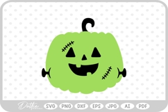 Frankenstein Pumpkin Halloween Monster Zombie SVG PNG DXF Product Image 1