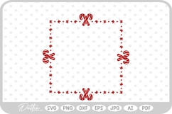 Christmas Winter Frame Border Background SVG PNG DXF Product Image 1
