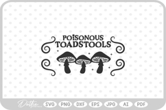 Poisonous Toadstools Potion Bottle Label Halloween Witch SVG Product Image 1