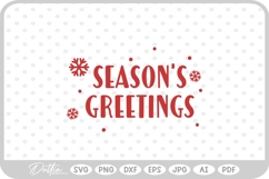 Season's Greetings Snowflake Quote SVG PNG DXF Product Image 1