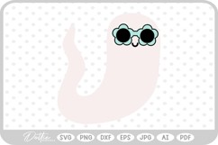 Ghost with Sunglasses Halloween SVG PNG DXF Product Image 1