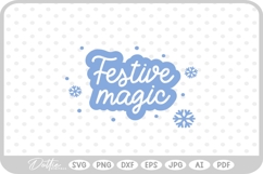 Christmas Quote Script Festive Winter SVG PNG DXF Product Image 1