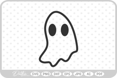 Ghost Shape Halloween Spooky SVG PNG DXF Product Image 1