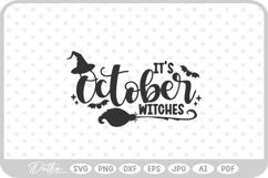 October Month Halloween Fall Autumn SVG PNG DXF Product Image 1