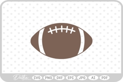Flaming Football Big Game Sunday Half Time SVG PNG DXF Product Image 1