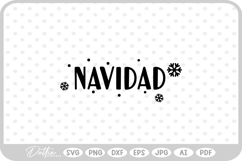 Feliz Navidad Snowflake Holidays Quote Text SVG PNG DXF Product Image 1