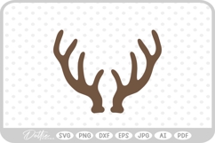 Deer Buck Stag Antlers Christmas Reindeer Hunting SVG PNG Product Image 1