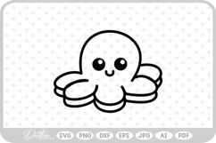 Happy Octopus Plushie SVG PNG DXF Product Image 1
