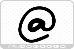 At Sign Punctuation SVG PNG DXF Product Image 1