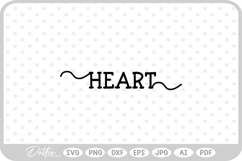 Hear Love Leaves Script SVG PNG DXF Product Image 1