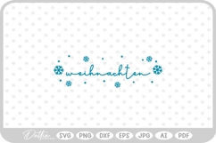 Frohe Weihnachten Christmas Script Snowflakes SVG PNG DXF Product Image 1