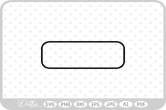 Curved Rectangle Shape Outline Box SVG PNG DXF Product Image 1