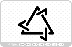 Abstract Line Triangle Shape SVG PNG DXF Product Image 1