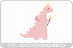 Fairy Cute Dino Dinosaur SVG PNG DXF Product Image 1