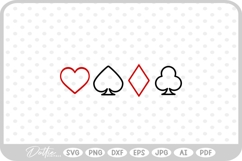 Playing Card Suit SVG PNG DXF Product Image 1