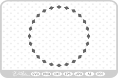 Mandala Shape Dots Circle Border Flower Pattern SVG PNG DXF Product Image 1