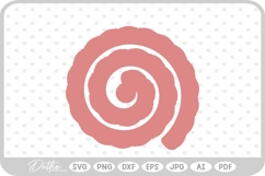 Rolled Paper Flower Template SVG PNG DXF Product Image 1