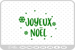 Joyeux Noel Christmas Holidays Text SVG PNG DXF Product Image 1